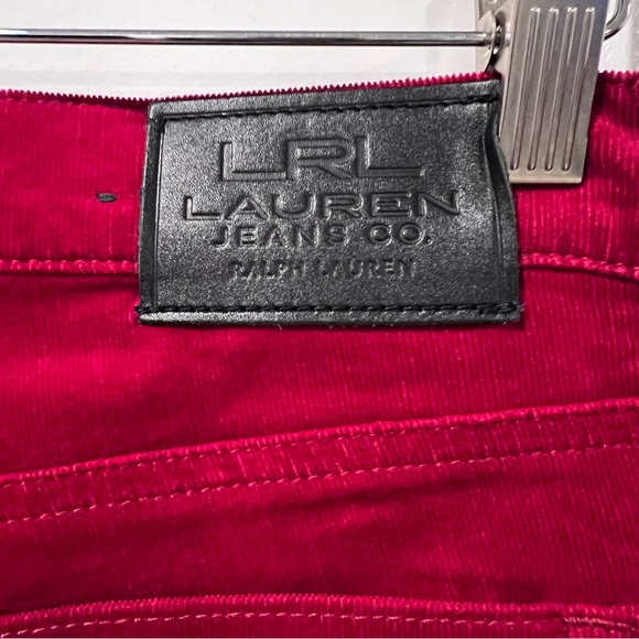 Lauren Ralph Lauren Classic Straight Slimming Corduroy Pants Red Size 8P - Picture 7 of 9